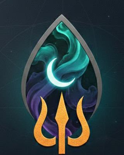 Shiven Tatva emblem — trishul with crescent moon