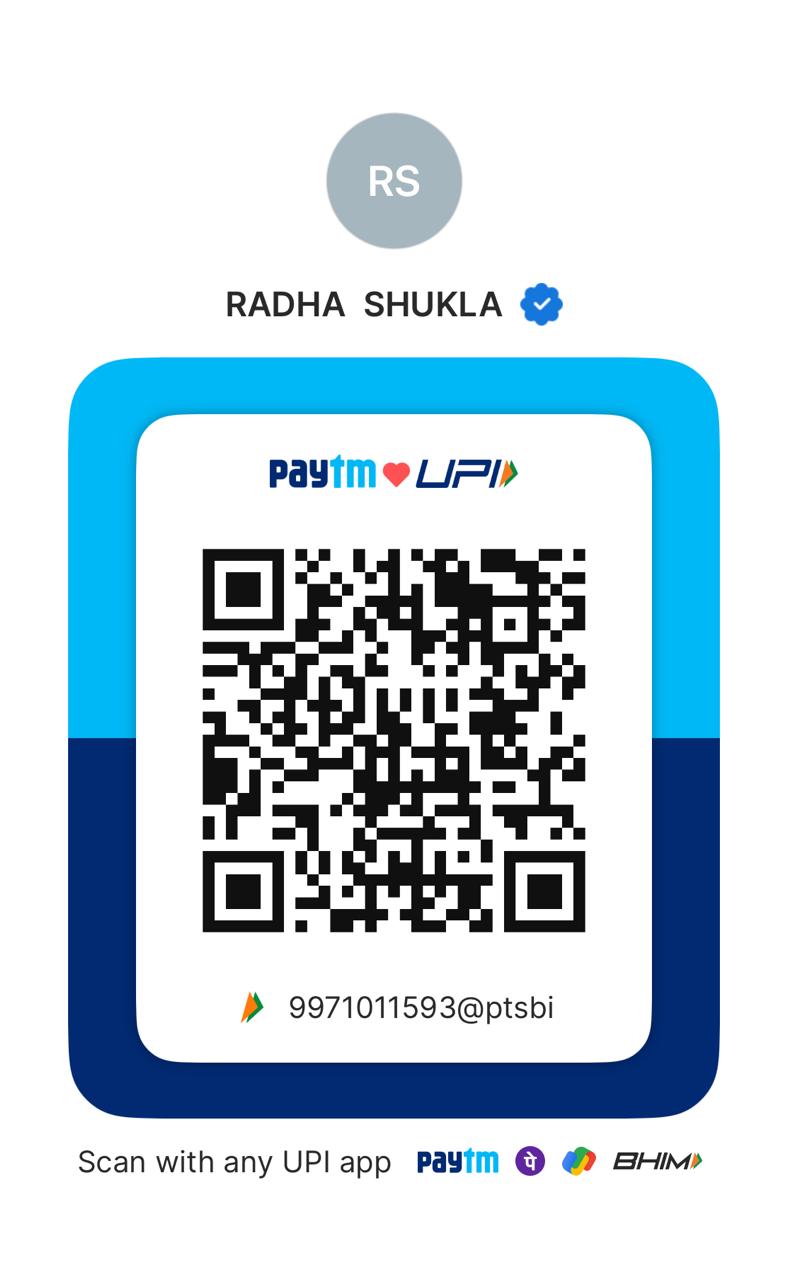 UPI QR code for Radha Shukla